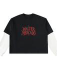 Layered Contrast Sleeve Cotton T-Shirt