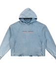 Vintage Washed Frayed-Hem Hoodie