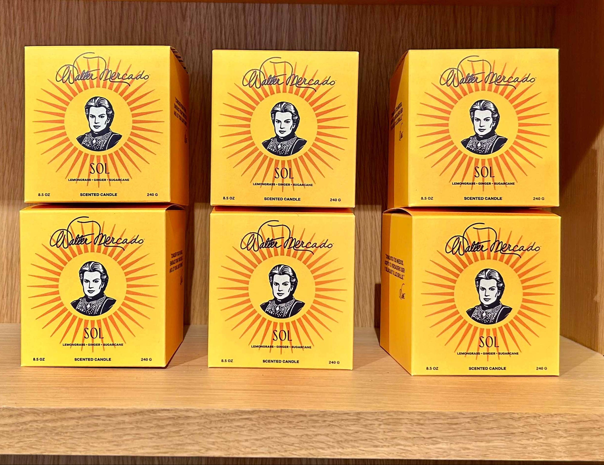 Walter Mercado Sol candle, designed to ignite clarity, strength, and personal power—infused with warm, energizing scents and crafted to channel the vibrant force of the sun