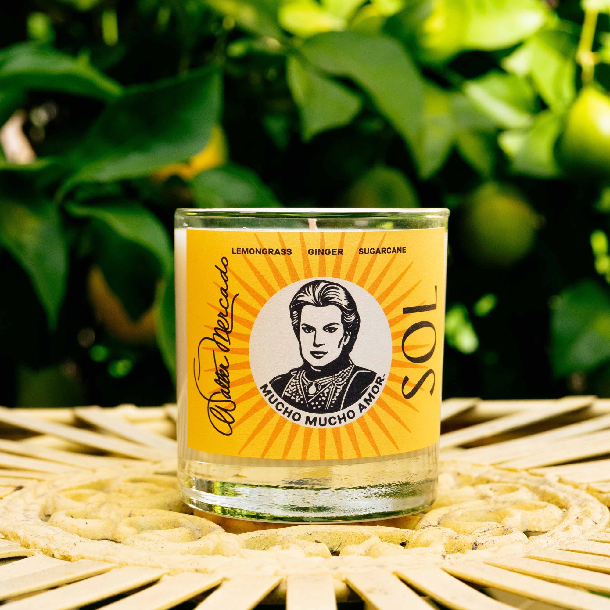 Walter Mercado Sol candle, designed to ignite clarity, strength, and personal power—infused with warm, energizing scents and crafted to channel the vibrant force of the sun