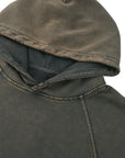 Vintage Washed Frayed-Hem Hoodie