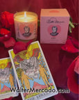Walter Mercado Amor candle, crafted to inspire self-love, passion, and soulful connection—infused with enchanting scents and blessed for attracting divine love.