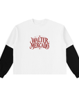 Layered Contrast Sleeve Cotton T-Shirt
