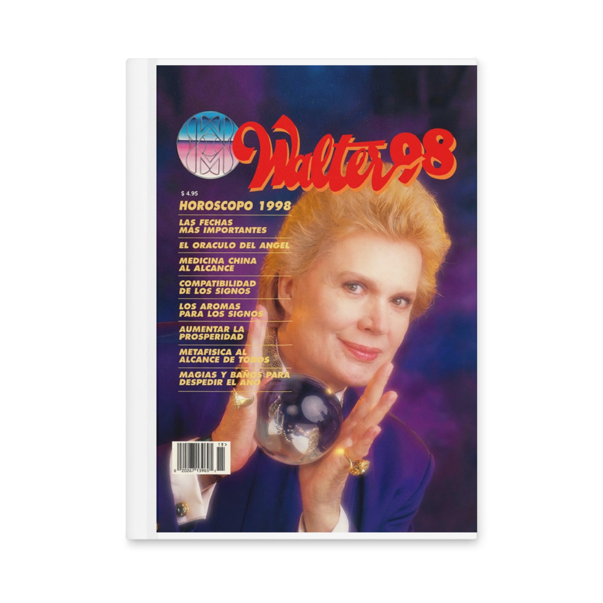 Walter Mercado Magazine Retro 1998 Journal Notebook